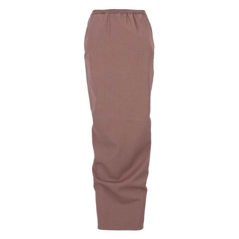 Rick Owens Women Soft Pillar Long Skirt In Stretch Wool